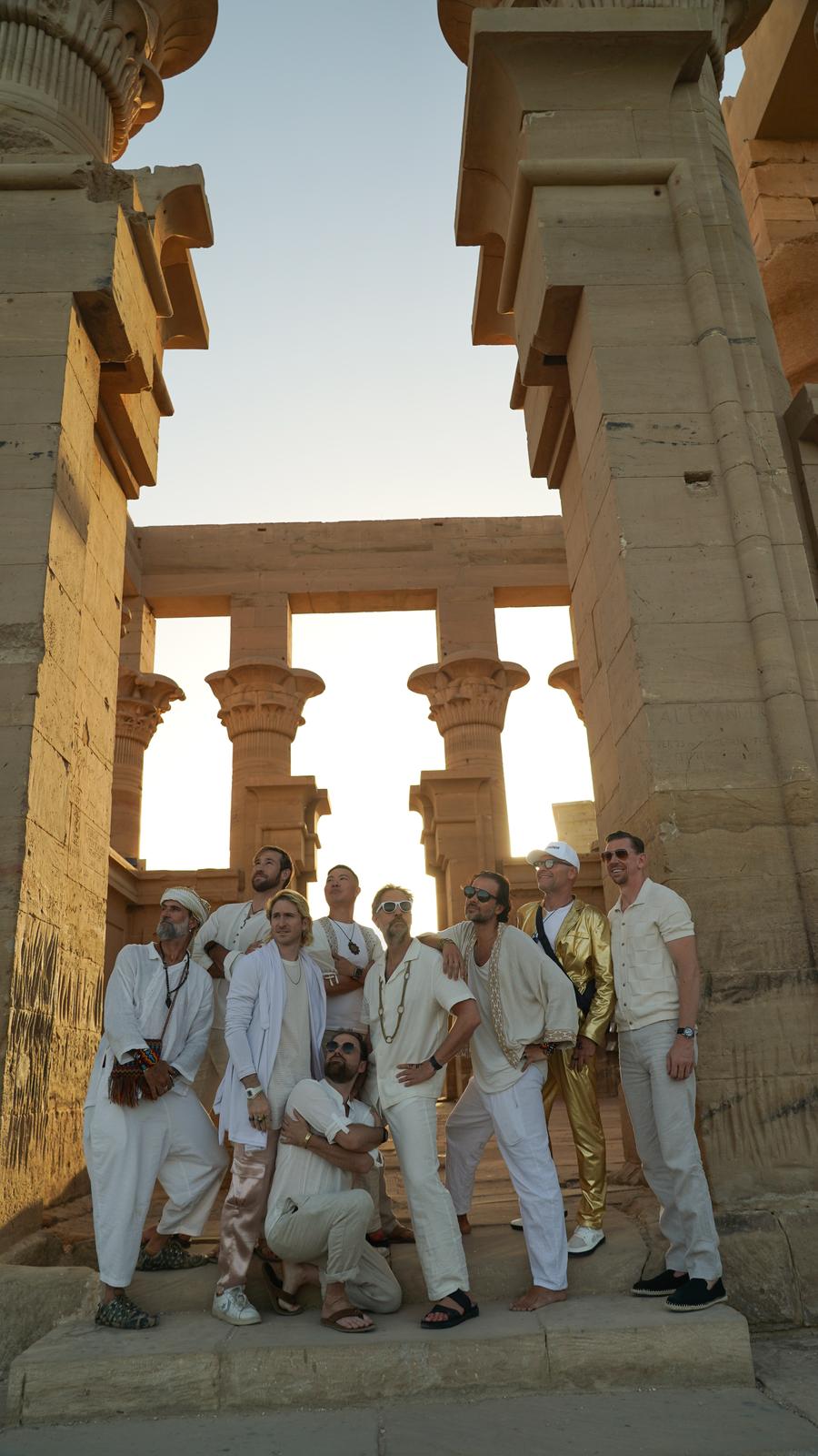 Group at Egyptian temple