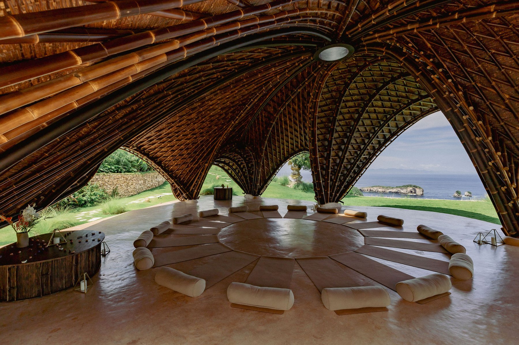 Bamboo ceremony space interior